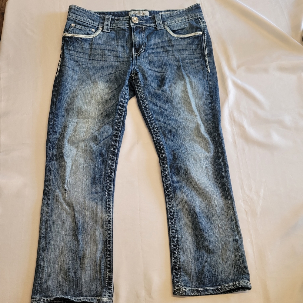Daytrip Virgo Capri Jeans Size 30 Medium Wash Stretch Denim